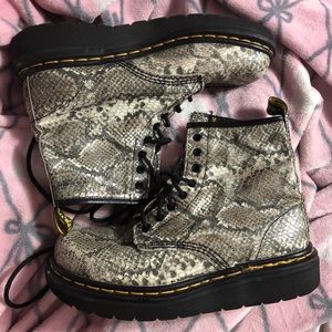 Vintage Silver Snakeskin Docs